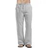 Fashion Mens Linen Wide Pants Korean Trousers Oversize Sports Streetwear Male Spring Pants Casual Men Clothing Sweatpants - PratSN