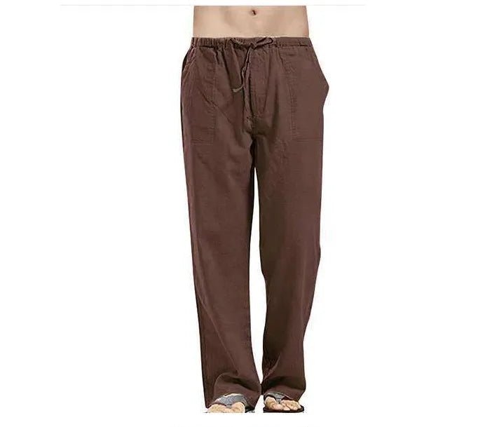 Fashion Mens Linen Wide Pants Korean Trousers Oversize Sports Streetwear Male Spring Pants Casual Men Clothing Sweatpants - PratSN