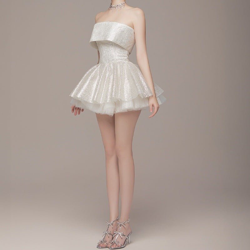 Fashion Personality Tube Top Short Type Dress Women - PratSN