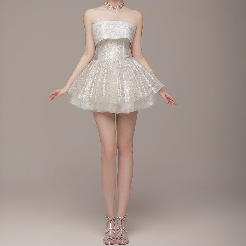 Fashion Personality Tube Top Short Type Dress Women - PratSN