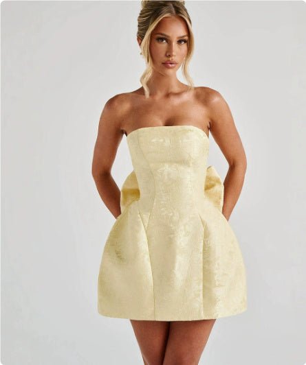 Fashion Tube Top Bow Dress Women - PratSN