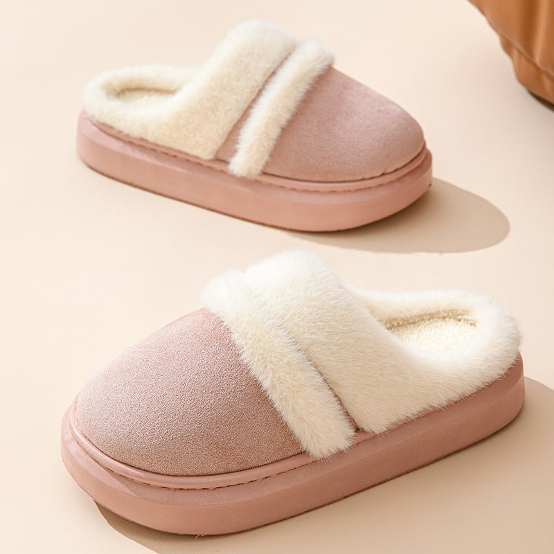 Fashion Warm Cotton Slippers For Women Leisure Thick Bottom Non - slip - PratSN