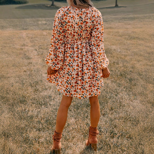 Fashionable All - match Floral Print Dress Women - PratSN