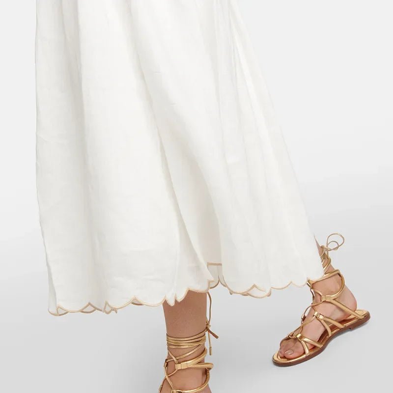 Fashionable Slimming Dress Simple Jacquard Printed Wide Lapel Thin Skirt European And American Cross - Border Fan Design - PratSN