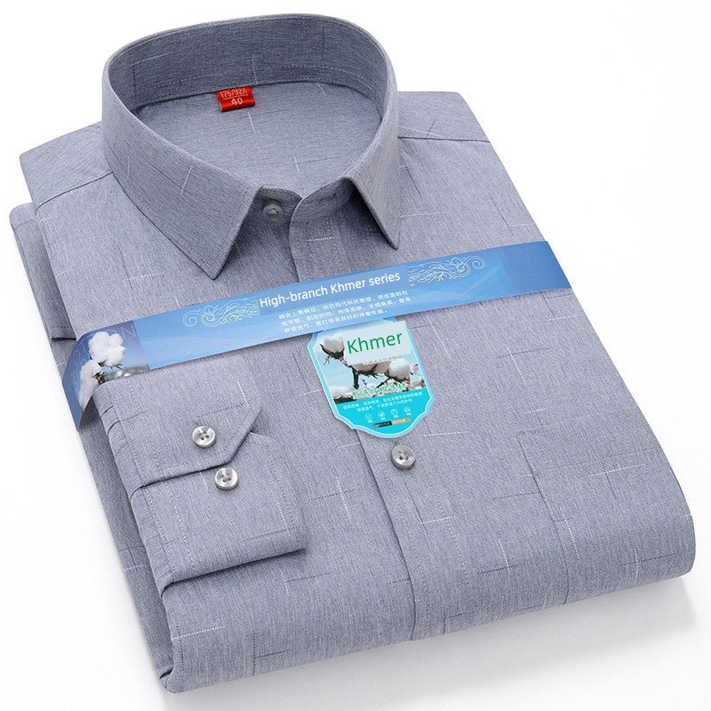 Father, Middle - Aged and Elderly, Extra Fat, Dad, Long Sleeves Shirt - PratSN