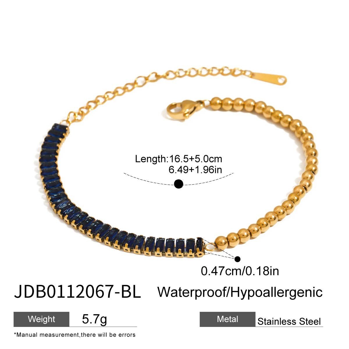 Female Diamond Inlay Stainless Steel Twin Bracelet - PratSN