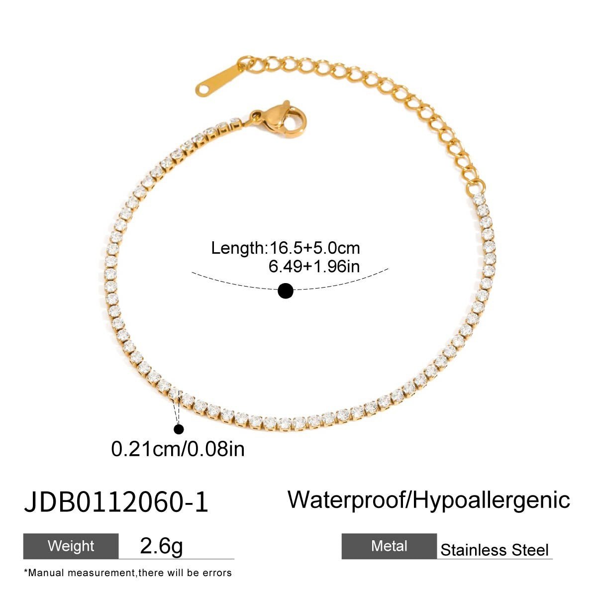 Female Diamond Inlay Stainless Steel Twin Bracelet - PratSN