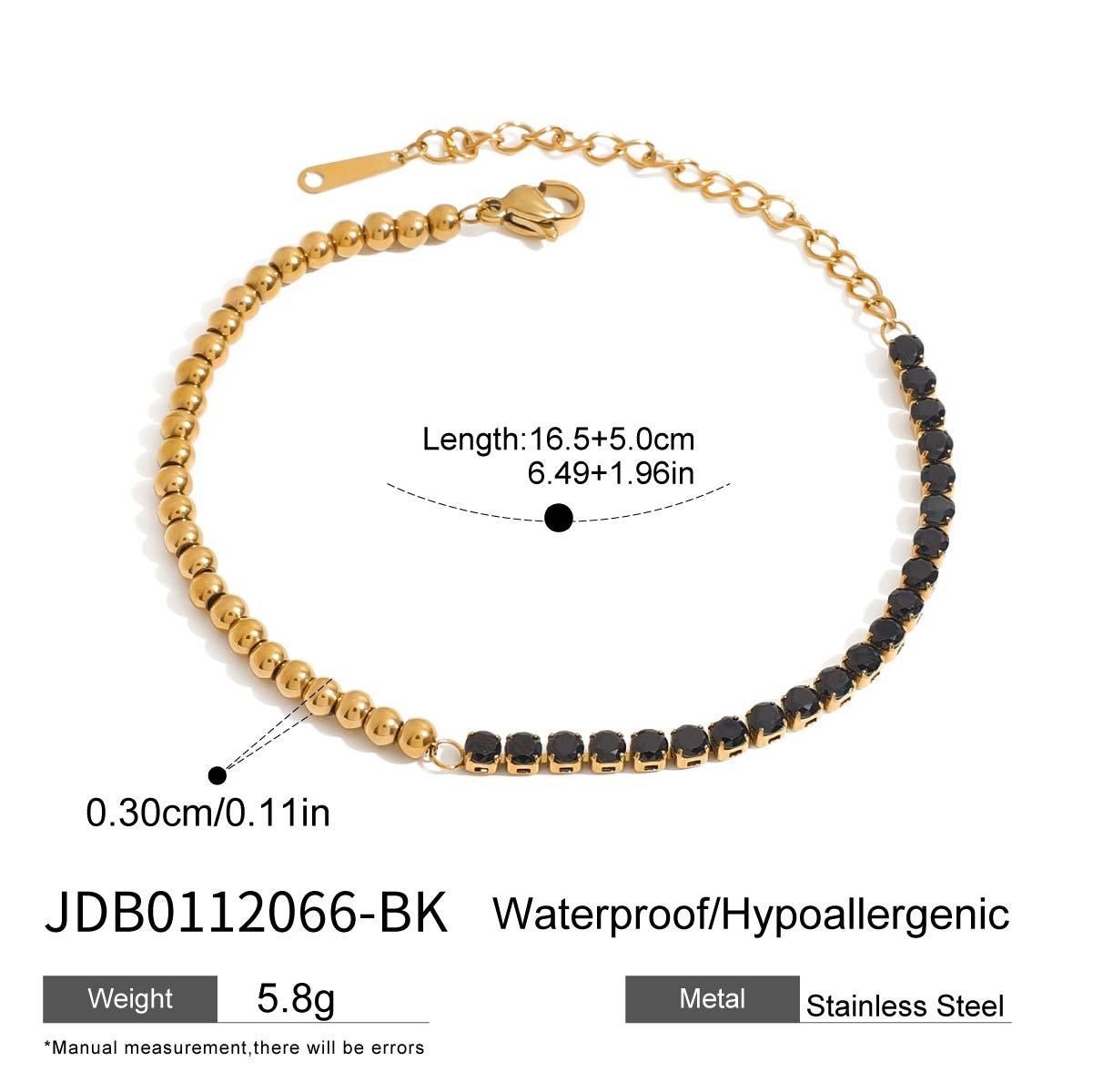 Female Diamond Inlay Stainless Steel Twin Bracelet - PratSN