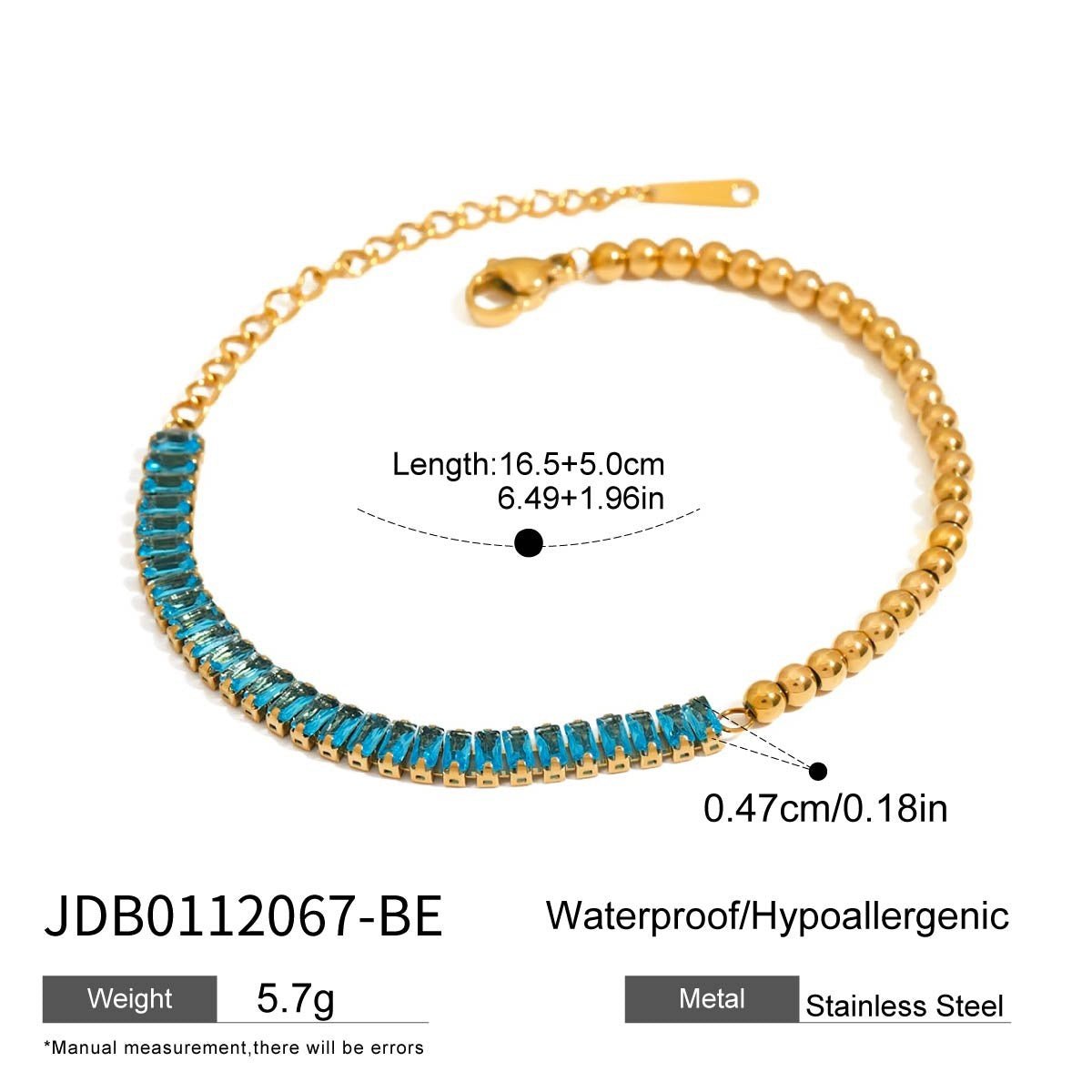 Female Diamond Inlay Stainless Steel Twin Bracelet - PratSN