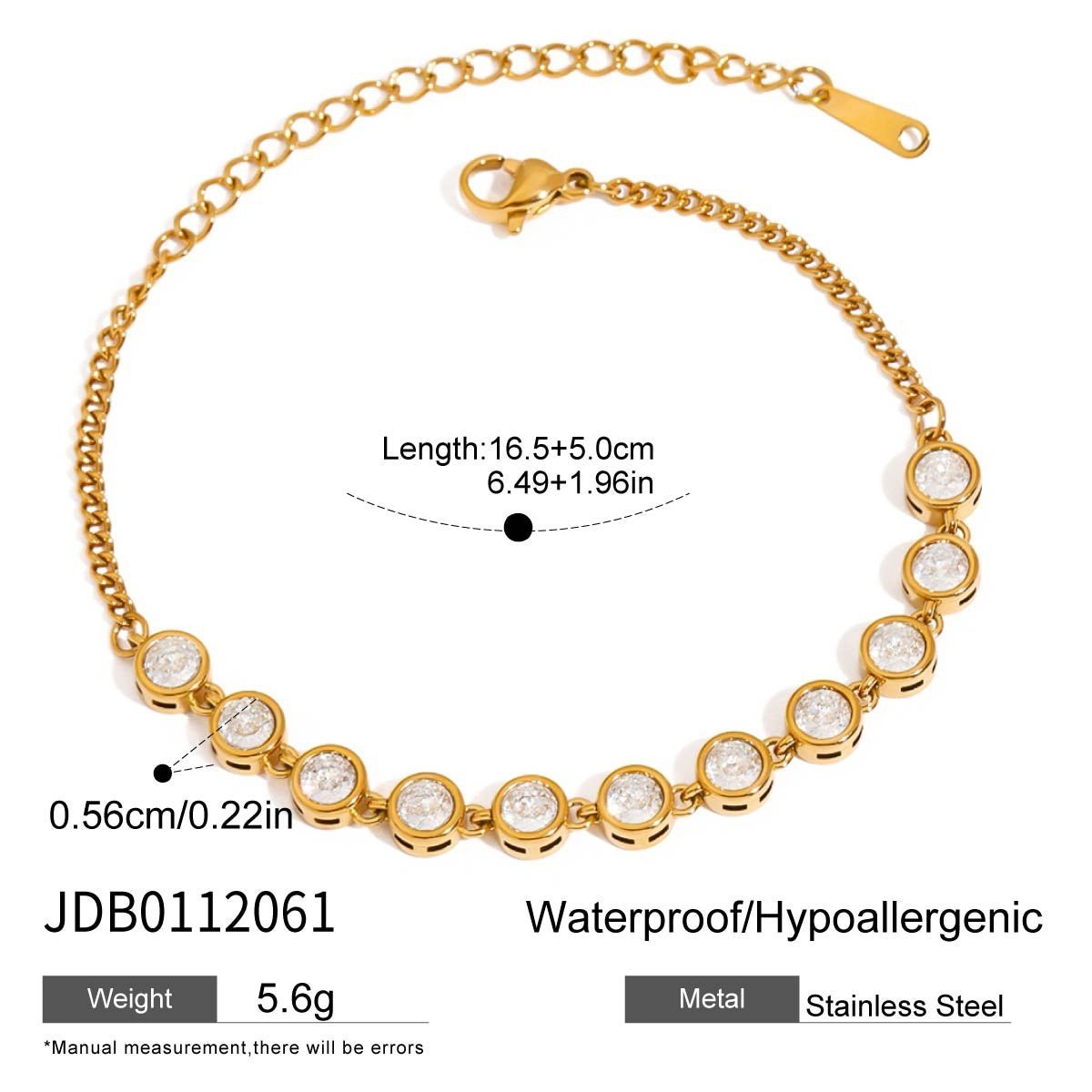 Female Diamond Inlay Stainless Steel Twin Bracelet - PratSN