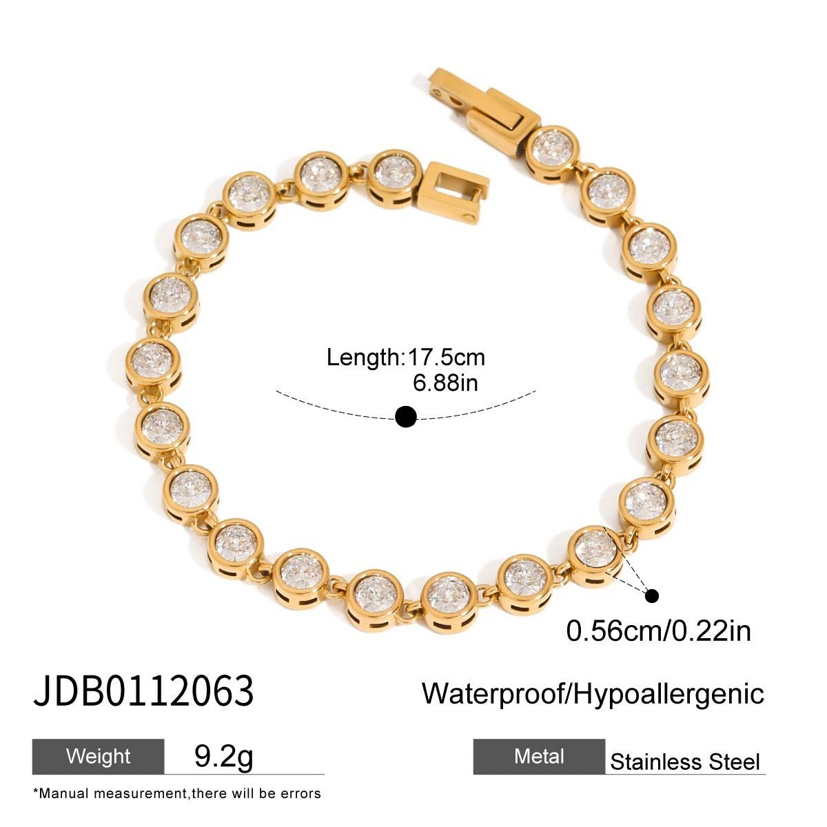 Female Diamond Inlay Stainless Steel Twin Bracelet - PratSN