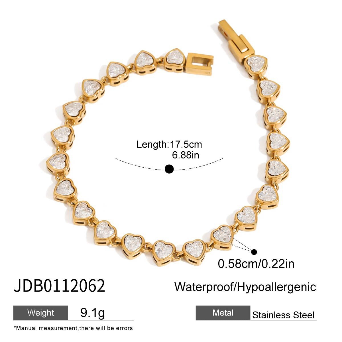 Female Diamond Inlay Stainless Steel Twin Bracelet - PratSN