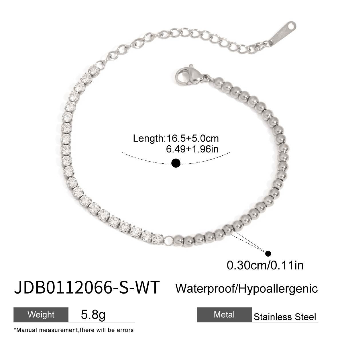 Female Diamond Inlay Stainless Steel Twin Bracelet - PratSN