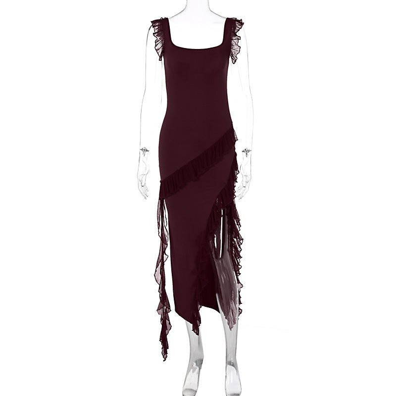 Female Summer Fashionable Stringy Selvedge Stitching Temperament Dress - PratSN