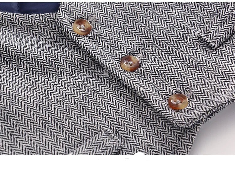 First Birthday Infant Romper Jumpsuit for Baby Boys Autumn Formal Bow Tie 100% Cotton Striped Pattern Button for 0 - 3 6 - 9 Months - PratSN