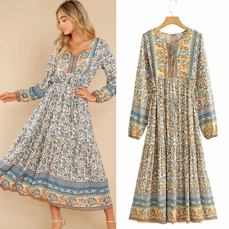 Floral lace - up dresses - PratSN