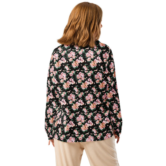 Floral Pattern - Women’s long sleeve pajama top - PratSN