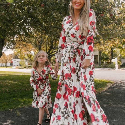 Floral Print Dress For Mother And Daughter - PratSN
