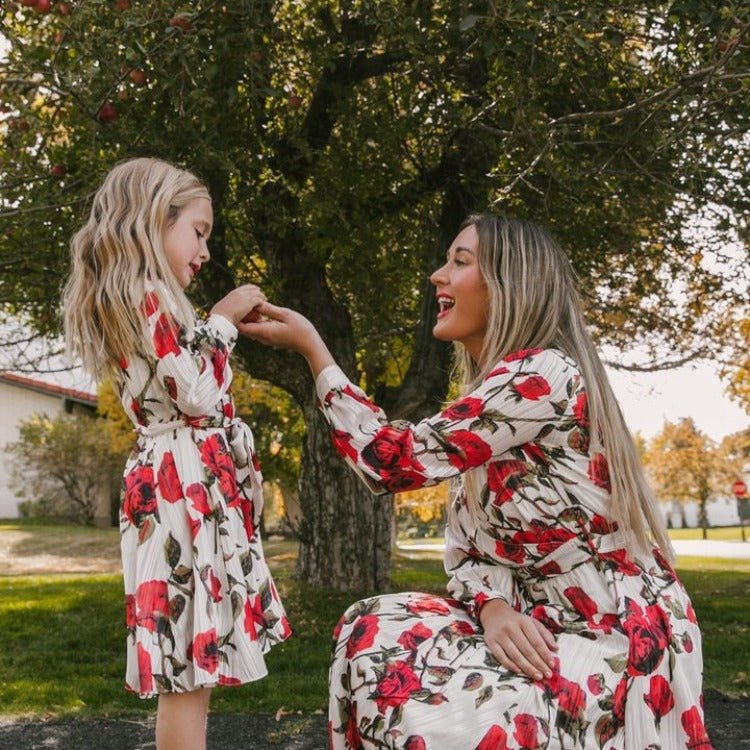 Floral Print Dress For Mother And Daughter - PratSN