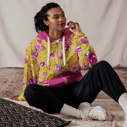Floral Sweater Jacket - Unisex Outerwear Unisex zip hoodie - PratSN