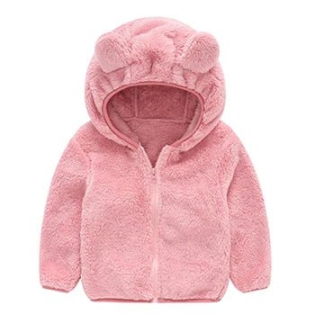 Flowers Autumn Winter Girls Jacket Fur Collar Keep Warm Little Princess Coat Hooded Zipper Baby Outerwear 1 - 5 Years Kids Clothes - PratSN
