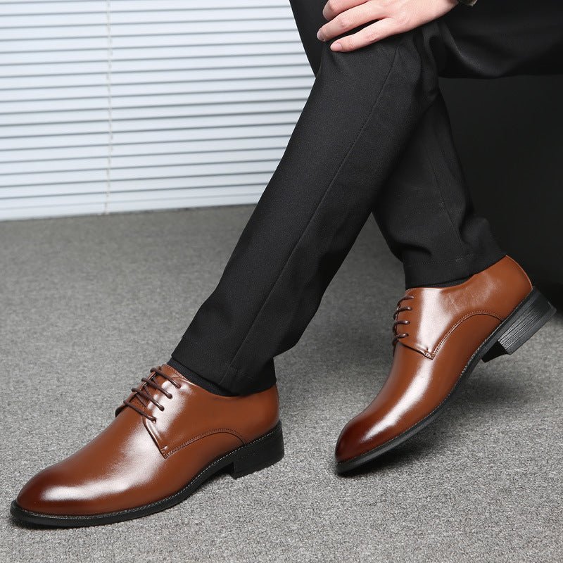 Four new shoes men's dress shoes black tie business men leather shoes factory direct code - PratSN