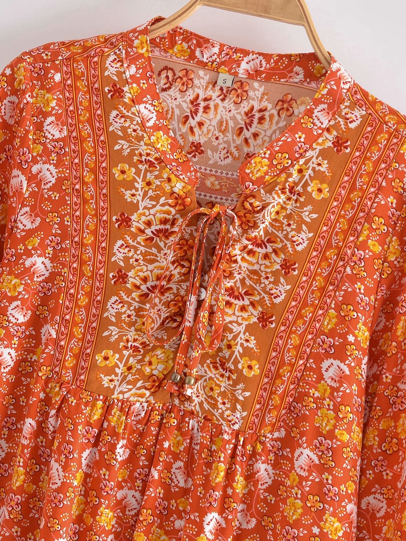 French Vintage Lot Print Long Sleeve Shirt - PratSN