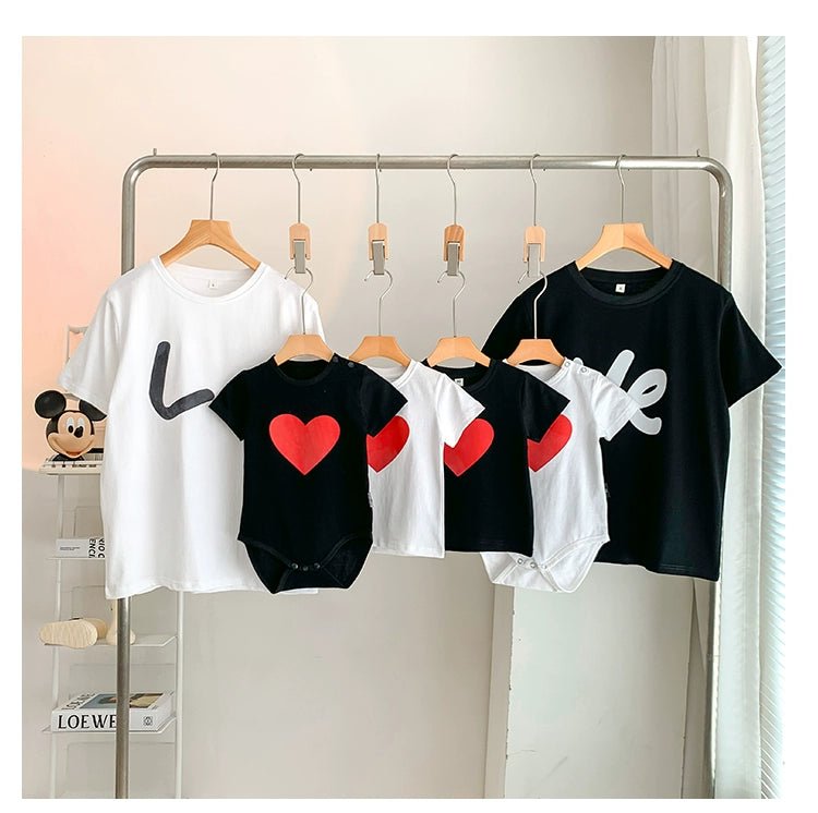 Fried Street Parent - Child Clothes Baby Family Three Or Four Summer Clothes 2025 New Arrival Western Style Mother - Daughter Matching Outfit Mother - Child Suit Short Sleeve T-shirt - PratSN