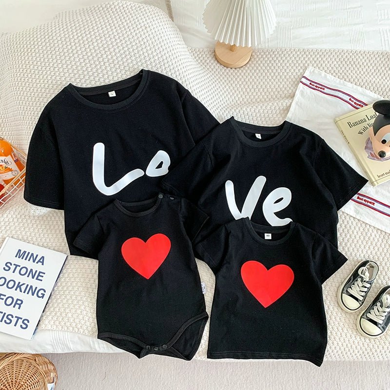 Fried Street Parent - Child Clothes Baby Family Three Or Four Summer Clothes 2025 New Arrival Western Style Mother - Daughter Matching Outfit Mother - Child Suit Short Sleeve T-shirt - PratSN