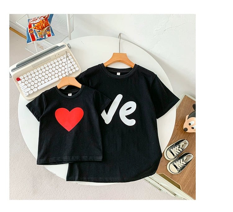 Fried Street Parent - Child Clothes Baby Family Three Or Four Summer Clothes 2025 New Arrival Western Style Mother - Daughter Matching Outfit Mother - Child Suit Short Sleeve T-shirt - PratSN