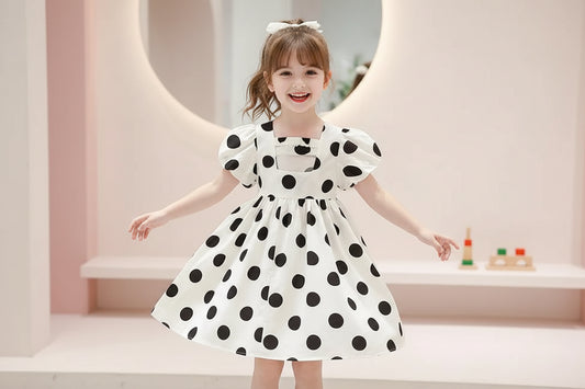 Girls Baby Dress Summer 2025 New Children's Short Sleeve Dress Little Girls Korean Princess Dress Fashion Black Dress2 - 9Y - PratSN
