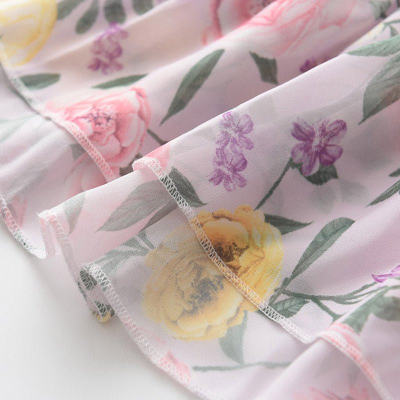 Girls Fly Sleeve Floral Dress Summer - PratSN