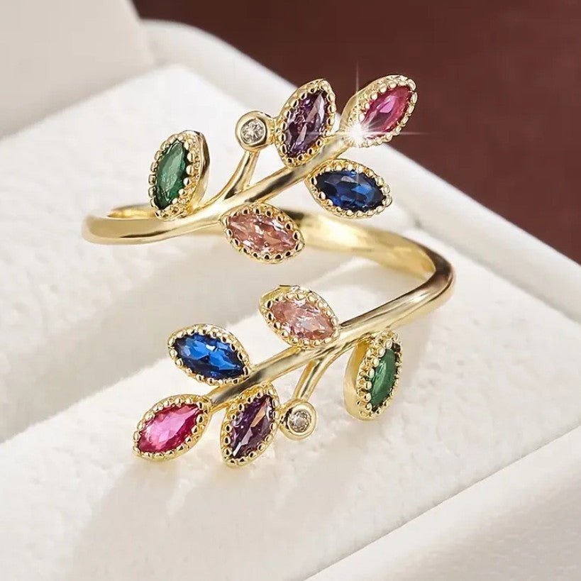 Graceful And Fashionable Personalized Leaf Ring For Women - PratSN