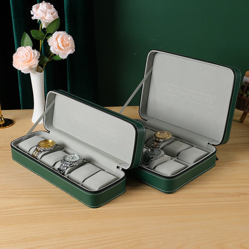 Green Zipper Watch Organizer Portable - PratSN
