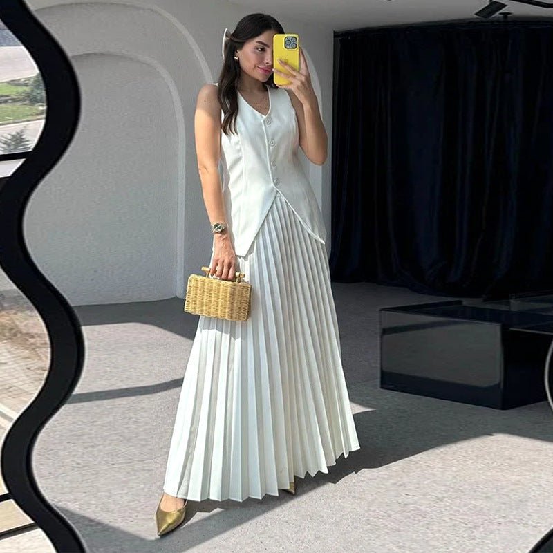 Half - length Dress Elegant Women's Two - piece Suit - PratSN