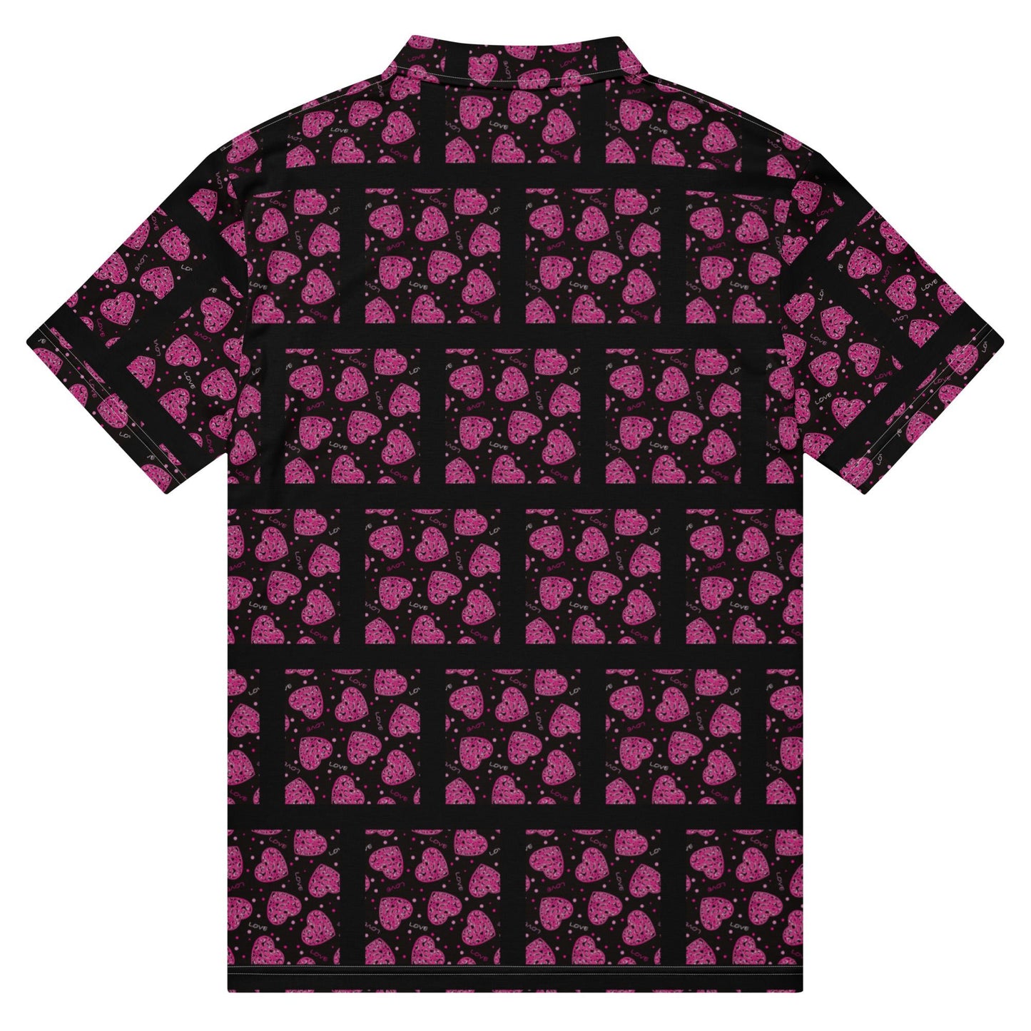 Heart Pattern Men’s Slim Fit Polo Shirt - Modern Style - PratSN