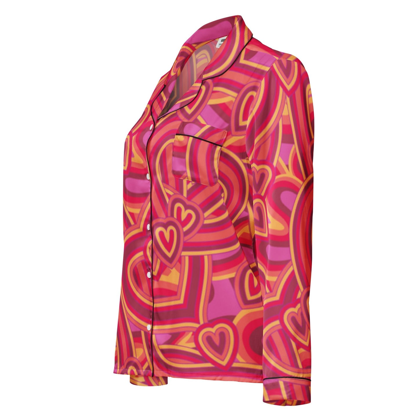 Heart pattern Women’s long sleeve pajama top - PratSN