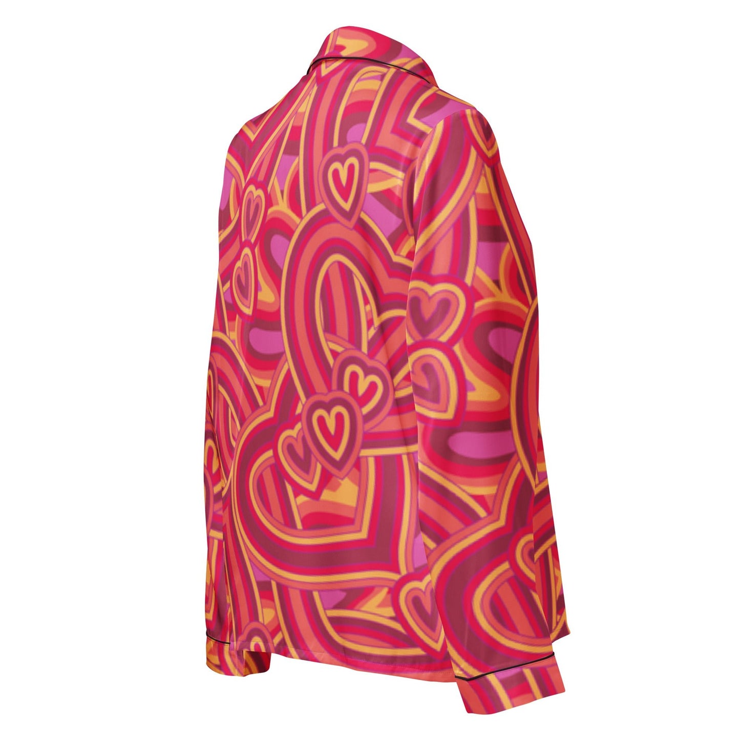 Heart pattern Women’s long sleeve pajama top - PratSN