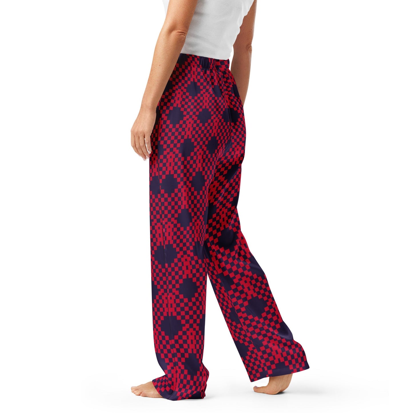 Heart print on tolopea color - Women’s pajama pants - PratSN