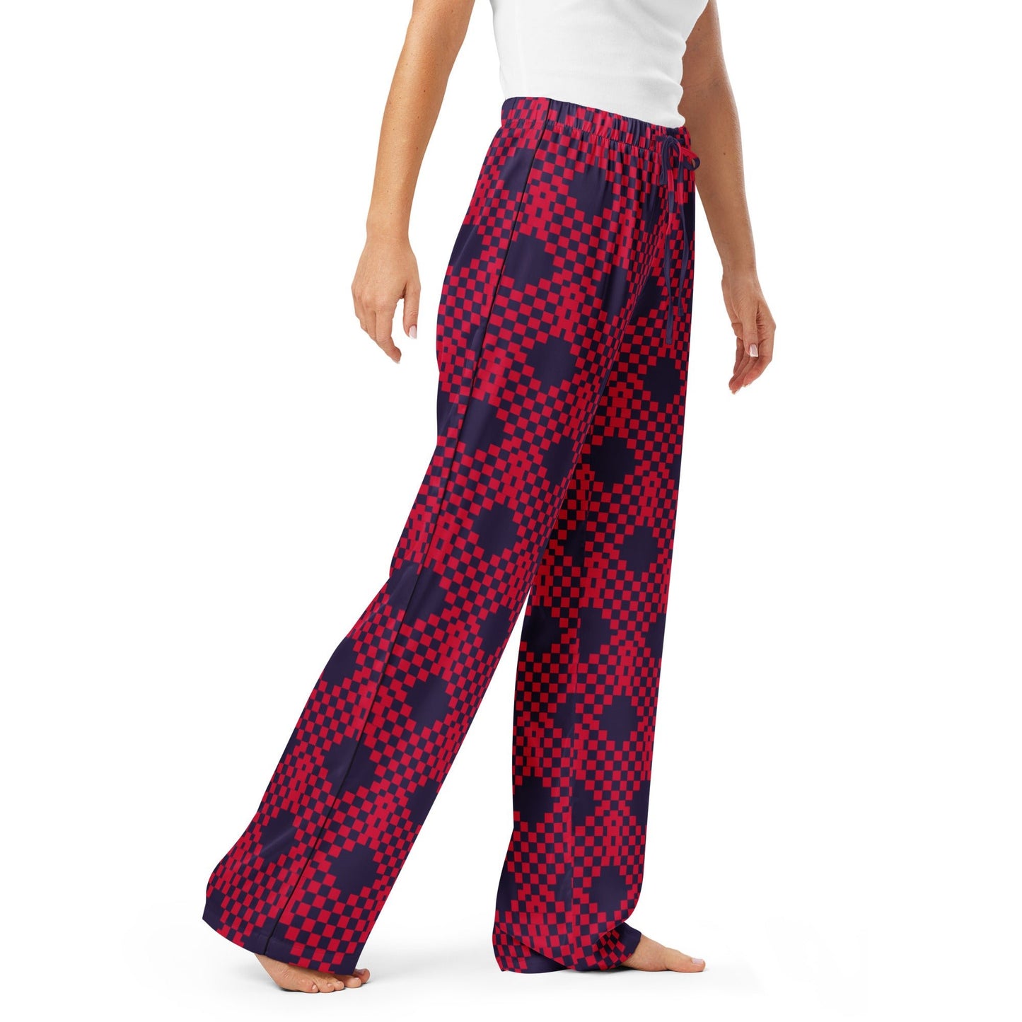 Heart print on tolopea color - Women’s pajama pants - PratSN