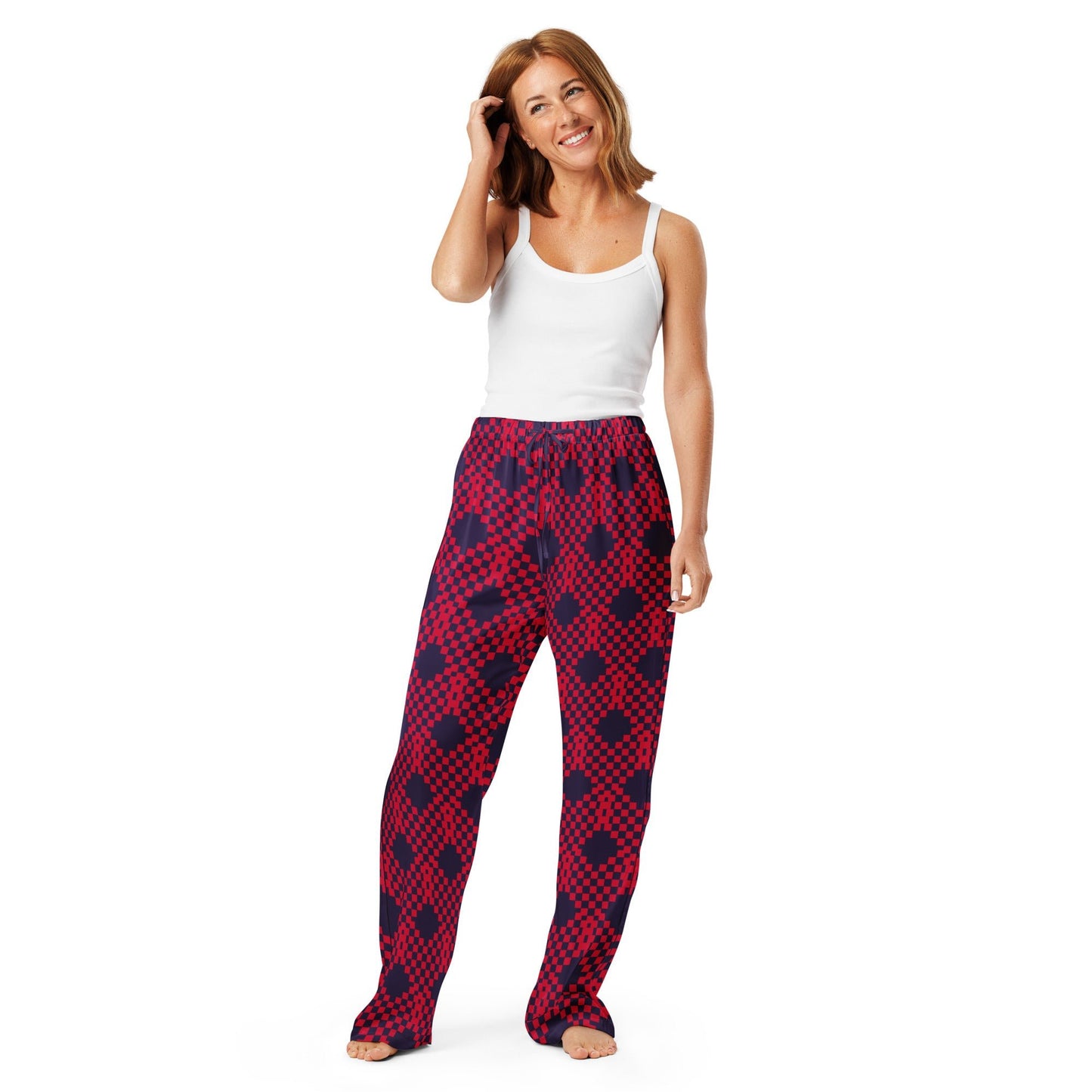 Heart print on tolopea color - Women’s pajama pants - PratSN