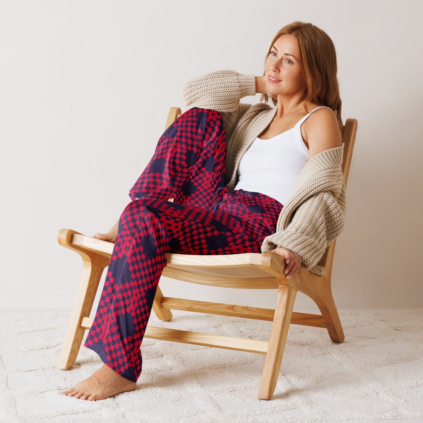 Heart print on tolopea color - Women’s pajama pants - PratSN