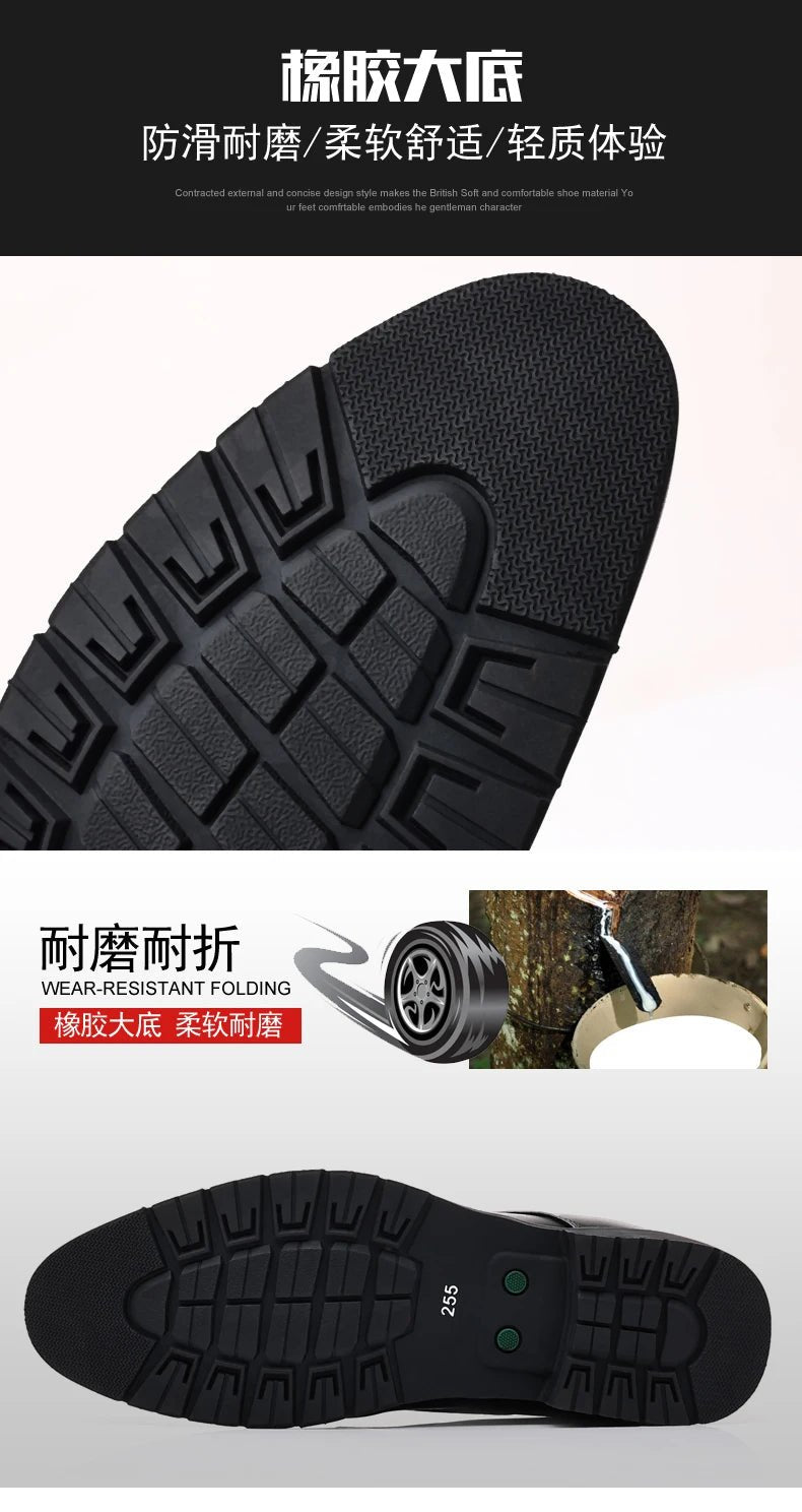 High Quality Formal Leather Men Dress Shoes Breathable Mens Casual Shoes Italian Luxury Brand Lace - Up Non - slip Men Driving Shoes - PratSN