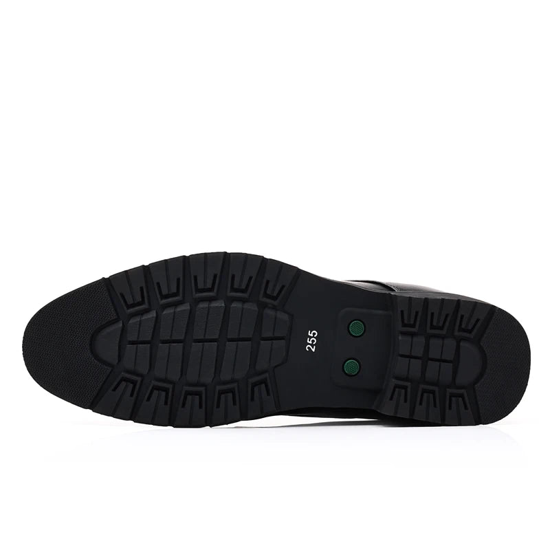 High Quality Formal Leather Men Dress Shoes Breathable Mens Casual Shoes Italian Luxury Brand Lace - Up Non - slip Men Driving Shoes - PratSN