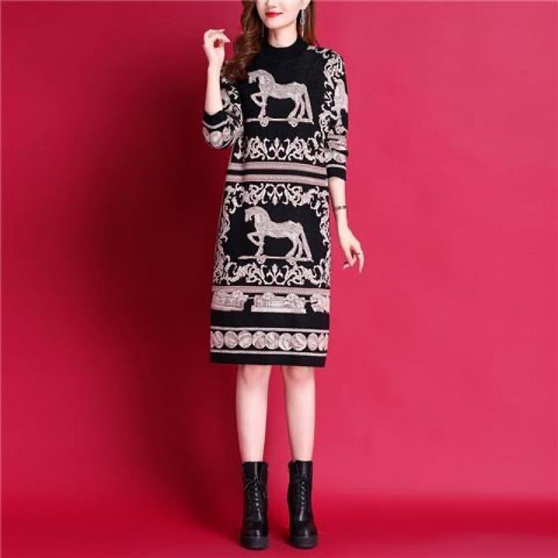 High Quality Oversized Fat Hiding Women's Knitted Dress - PratSN