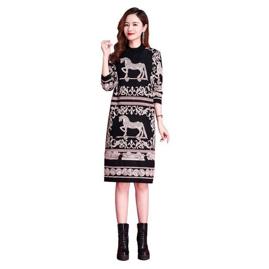 High Quality Oversized Fat Hiding Women's Knitted Dress - PratSN