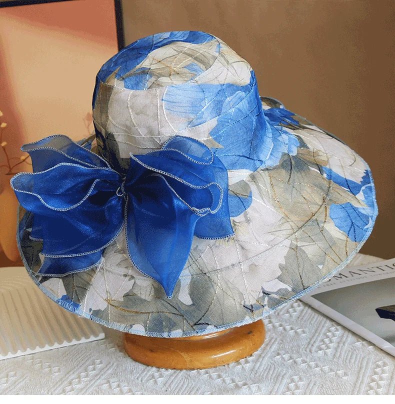Hot Sale Fashion Flower Printing Cap Beach Hat Women Summer Hat Big Brim Sunshade Hat Outdoors Sun Hat Female Panama Bucket Hat - PratSN