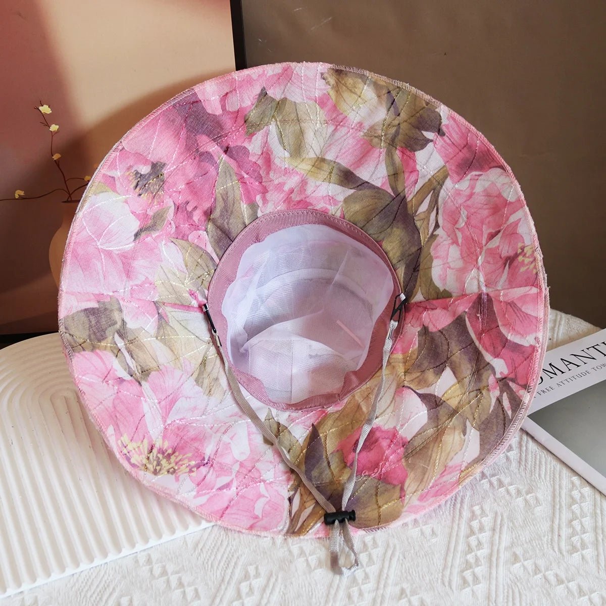 Hot Sale Fashion Flower Printing Cap Beach Hat Women Summer Hat Big Brim Sunshade Hat Outdoors Sun Hat Female Panama Bucket Hat - PratSN