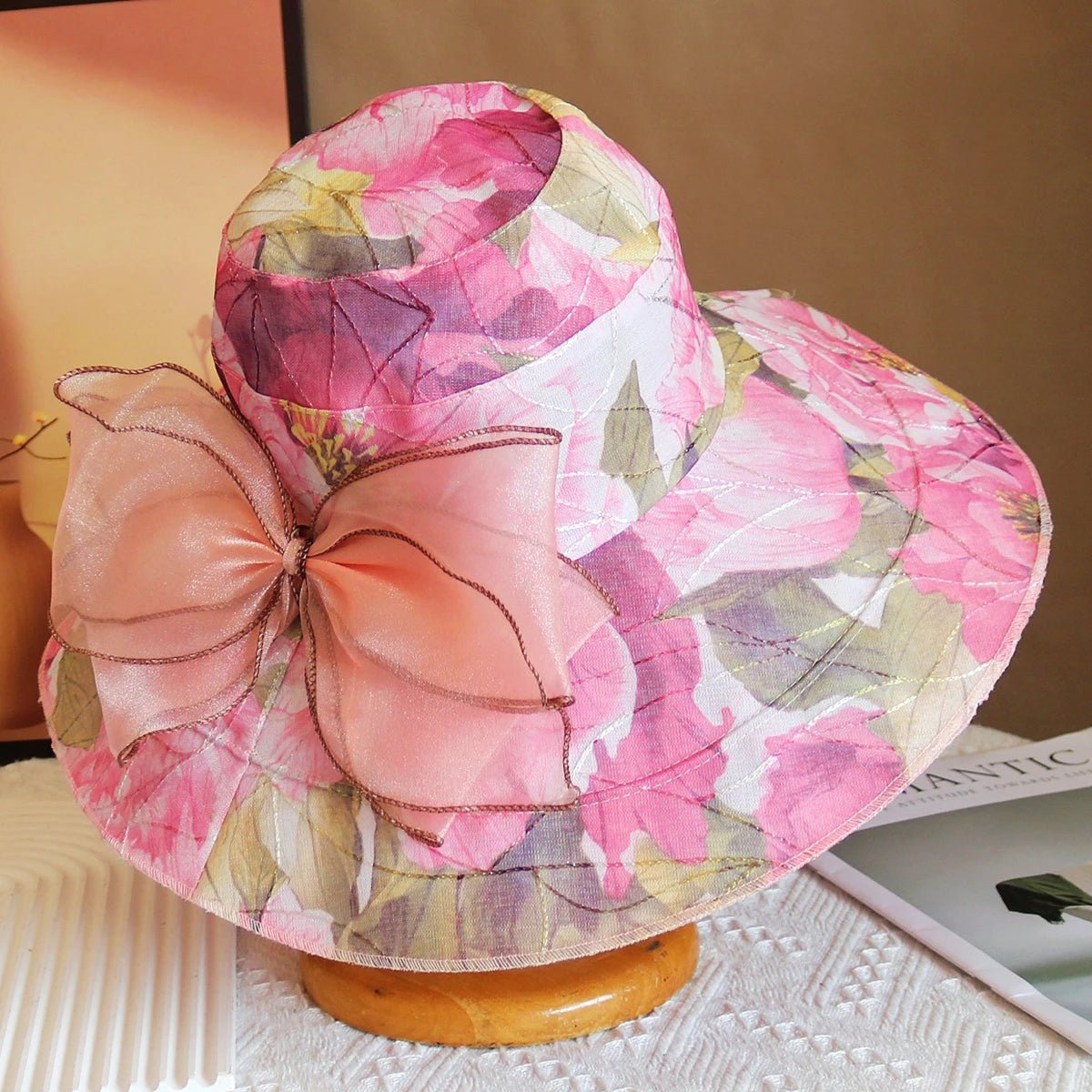 Hot Sale Fashion Flower Printing Cap Beach Hat Women Summer Hat Big Brim Sunshade Hat Outdoors Sun Hat Female Panama Bucket Hat - PratSN