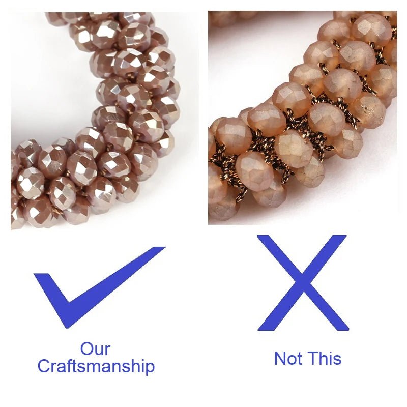 INKDEW Mixed Color Big Drop Earrings Colorful Bead Handmade Threading Crystal Earrings for Women Gift Water Drop Jewelry EA004 - PratSN